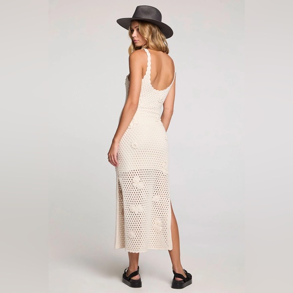 Salt Water Luxe Newland Midi Crochet Dress - Ivory - Picture 4 of 4